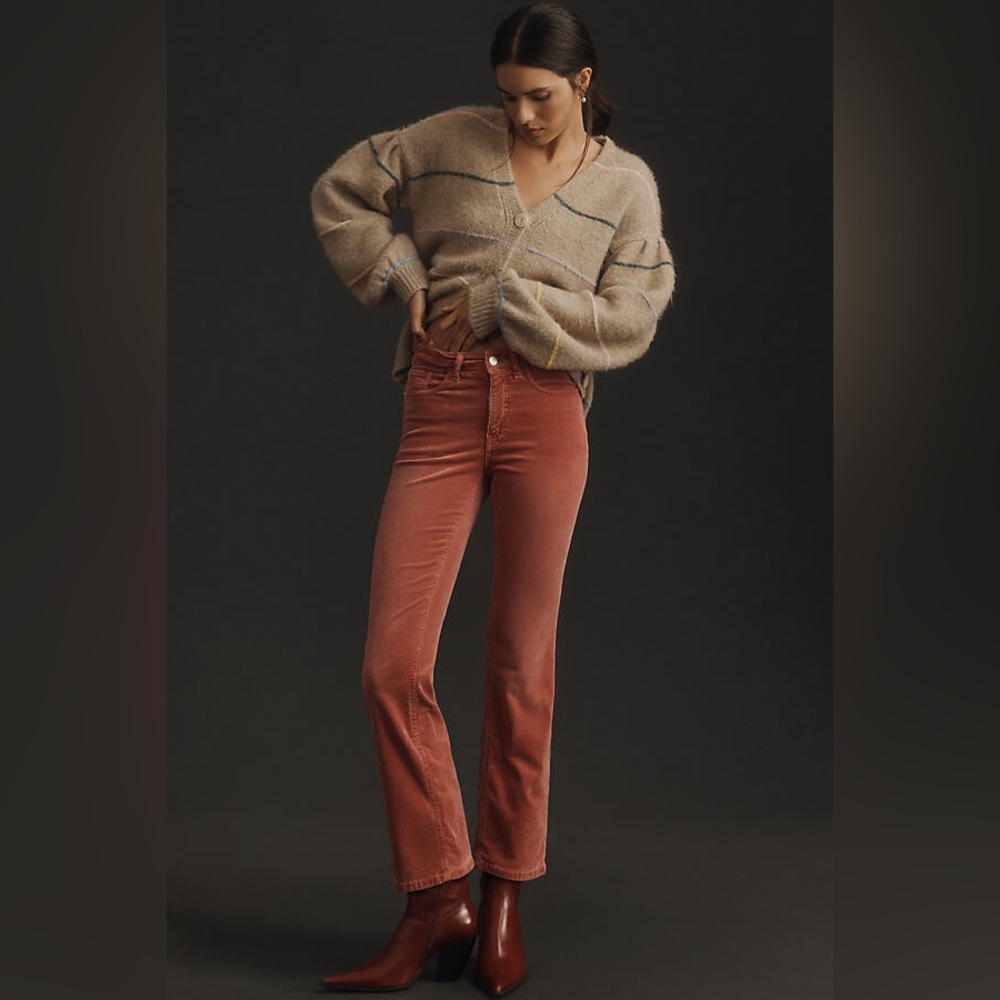 Pilcro Women's Flare Jeans in Rust